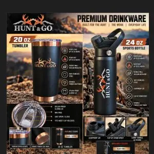 20oz Tumbler- Black/Rose Gold/ 24Oz Sport Bottle